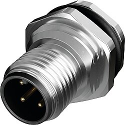 7000-R2113-11A2400 M12 male receptacle 0° A-cod. rear 3-pol., PCB pin
