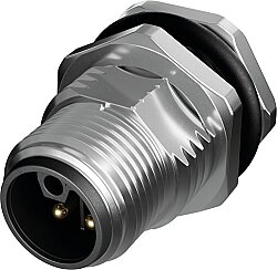 7000-R2114-11L2400 M12 male recept. 0° L-cod. rear 4-pol., PCB-Pin