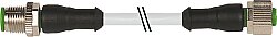 7001-40026-2110030 M12 male 0° / M12 female 0° A-cod. PVC 4x0.25 gy UL/CSA 0.3m