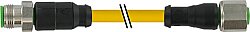7002-40021-0140500 M12 male 0° / M12 female 0° A-cod. V2A PVC 4x0.34 ye UL/CSA 5m
