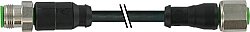 7002-40021-6340235 M12 male 0° / M12 female 0° A-cod. V2A PUR 4x0.34 bk UL/CSA+drag ch. 2.35m