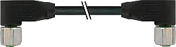 7002-40077-6145000 M12 female 90° / M12 female 90° V2A PVC 4x0.34 bk UL/CSA 50m