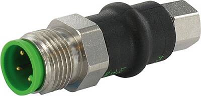 7002-42211-0000000 Adaptor M12 male / M8 female A-cod. V2A 4-pol., conf. 1,2,3,4 - 1