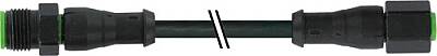7003-40028-8280200 M12 male 0° / M12 female 0° A-cod. V2A FEP 5xAWG22 bk 2m - 1