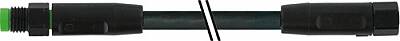 7003-88008-8280030 M8 male 0° / M8 female 0° A-cod. V4A FEP 5xAWG22 bk 0.3m - 1