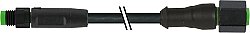 7003-88248-8280060 M8 male 0° / M8 female 0° A-cod. FEP 5x0,38 bk 0.6m