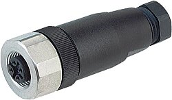 7004-12961-0000000 M12 female 0° A-cod. screw terminal V4A 5-pol., max. 0,75mm², 6 - 8mm