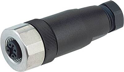 7004-12961-0000000 M12 female 0° A-cod. screw terminal V4A 5-pol., max. 0,75mm², 6 - 8mm - 1