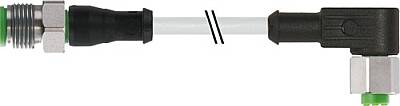 7004-40141-2151000 M12 male 0° / M12 female 90° A-cod. V4A PVC 5x0.34 gy UL/CSA 10m - 1