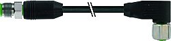 7004-40541-6421000 M12 male 0° / M12 female 90° A-cod. shielded V4A PUR 5x0.34 shielded bk UL/CSA+drag ch. 10m