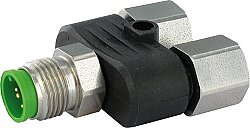 7004-41121-0000000 T-Coupler M12 male / M12 female A-cod. V4A 5-pol. / 2x 4-pol.