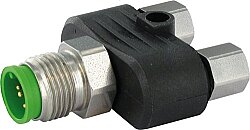 7004-41201-0000000 T-Coupler M12 male / 2x M8 female A-cod. V4A 4-pol. / 2x 3-pol.