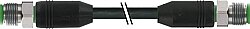 7004-47001-8050100 M12 male 0° / M12 male 0° Y-cod. shielded V4A PUR AWG20/26 shielded bk UL/CSA+drag ch. 1m