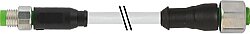 7004-88251-2310500 M8 male 0° / M12 female 0° A-cod. V4A PUR 4x0.25 gy UL/CSA+drag ch. 5m