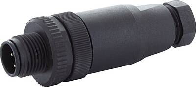 7005-12701-0000000 M12 male 0° A-cod. screw terminal Lite 4-pol., max. 0,75mm², 4 - 6mm - 1