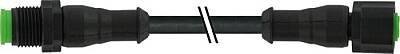 7005-40021-6140500 M12 male 0° / M12 female 0° A-cod. Lite PVC 4x0.34 bk UL/CSA 5m - 1