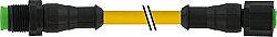 7005-40041-0190050 M12 male 0° / M12 female 0° A-cod. Lite PVC 5x0.34 ye UL/CSA 0.5m