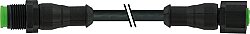7005-40041-6350060 M12 male 0° / M12 female 0° A-cod. Lite PUR 5x0.34 bk UL/CSA+drag ch. 0.6m