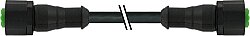 7005-40051-6350170 M12 female 0° / M12 female 0° A-cod. Lite PUR 5x0.34 bk UL/CSA+drag ch. 1.7m