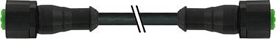 7005-40051-6350170 M12 female 0° / M12 female 0° A-cod. Lite PUR 5x0.34 bk UL/CSA+drag ch. 1.7m - 1