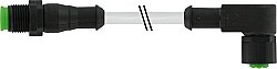 7005-40141-2550250 M12 male 0° / M12 female 90° A-cod. Lite PUR 5x0.34 gy UL/CSA+robot+drag ch. 2.5m