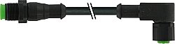 7005-40141-6150250 M12 male 0° / M12 female 90° A-cod. Lite PVC 5x0.34 bk UL/CSA 2.5m