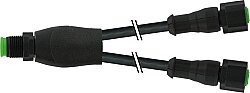 7005-40701-6330100 Y-Distributor M12 male / M12 female 0° A-cod. Lite PUR 3x0.34 bk UL/CSA+drag ch. 1m