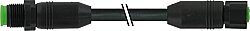 7005-48002-6070700 M12 male 0° / M12 female 0° A-cod. Lite PVC 8x0.25 bk UL/CSA 7m