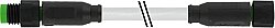 7005-88011-2111500 M8 male 0° / M8 female 0° A-cod. Lite PVC 4x0.25 gy UL/CSA 15m