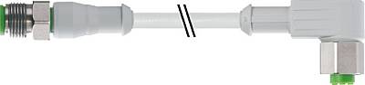 7014-40121-2141500 M12 male 0° / M12 female 90° A-cod. F&B PVC 4x0.34 gy UL/CSA 15m - 1