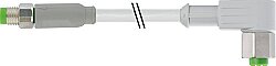 7014-88261-2100200 M8 male 0° / M12 female 90° A-cod. F&B PVC 3x0.25 gy UL/CSA 2m