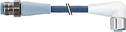 7024-40361-3390060 M12 male 0° / M12 female 90° A-cod. LED F&B Pro TPE-S 5x0.34 bu UL robot+drag ch. 0.6m