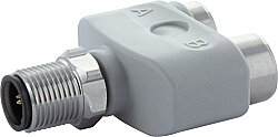 7024-41131-0000000 T-Coupler M12 male / 2x M12 female A-cod. F&B PRO 5-pol. / 2x 4-pol.