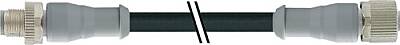 7036-40001-6330300 M12 male 0° / M12 female 0° A-cod. PUR 3x0.34 bk UL/CSA+drag ch. 3.0m - 1