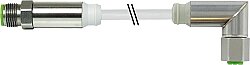 7044-40121-2140500 M12 Steel male 0° / M12 Steel female 90° A-cod. PVC 4x0.34 gy UL/CSA 5m