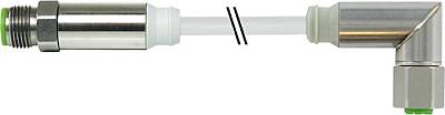 7044-40121-3361000 M12 Steel male 0° / M12 Steel female 90° A-cod. TPE-S 4x0.34 gy 10m - 1
