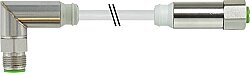 7044-40201-2140300 M12 Steel male 90° / M12 female 0° A-cod. PVC 4x0.34 gy UL/CSA 3m