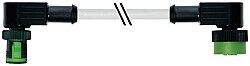 7050-40261-2340060 MQ12 male 90° / MQ12 female 90° A-cod. PUR 4x0.34 gy UL/CSA 0.6m