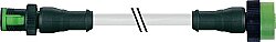 7050-40522-2410300 MQ12 male 0° / MQ12 female 0° A-cod. PUR 4x0.34 shielded gy UL/CSA+drag ch. 3m