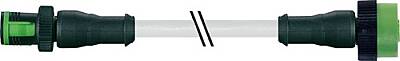 7050-40522-2410300 MQ12 male 0° / MQ12 female 0° A-cod. PUR 4x0.34 shielded gy UL/CSA+drag ch. 3m - 1