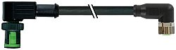 7050-40681-6300200 MQ12 male 90° / M8 female 90° A-cod. PUR 3x0.25 bk UL/CSA+drag ch. 2m