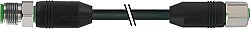 7072-48201-7270200 M12 Xtreme male 0° / M12 female 0° A-cod. PUR 2x2x0.25+0.25+2x0.5 shielded bk 2m