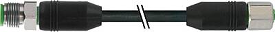 7072-48201-7270800 M12 Xtreme male 0° / M12 female 0° A-cod. PUR 2x2x0.25+0.25+2x0.5 shielded bk 8m - 1