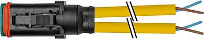 7072-72191-1450150 MDCY06-4s with cable PUR 2x0.75 ye UL/CSA+drag ch. 1.5m - 1