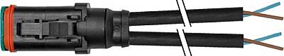 7072-72191-7540750 MDCY06-4s with cable PUR 2x0.75 bk UL/CSA+drag ch. 7.5m - 1