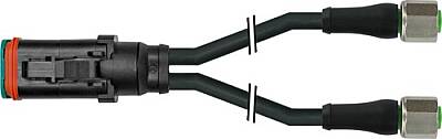 7072-77661-5640300 MDCY06-6s / 2x M12 female 0° Xtreme PUR 3x0.75 bk UL/CSA+drag ch. 3m - 1