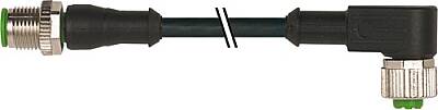 7356-40121-6340200 M12 male 0° / M12 female 90° PUR 4x0.34 bk UL/CSA+drag chain 2m - 1