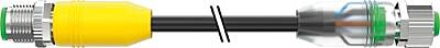 7356-40501-6390500 M12 male 0° / M12 female 0° shielded PUR 4x0.5 shielded bk UL/CSA+drag chain 5m - 1
