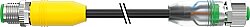 7356-40501-6391000 M12 male 0° / M12 female 0° shielded PUR 4x0.5 shielded bk UL/CSA+drag chain 10m