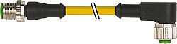 7700-40101-U030750 M12 male 0° / M12 female 90° A-cod. TPE 3x22AWG ye UL/CSA. ITC/PLTC 7.5m
